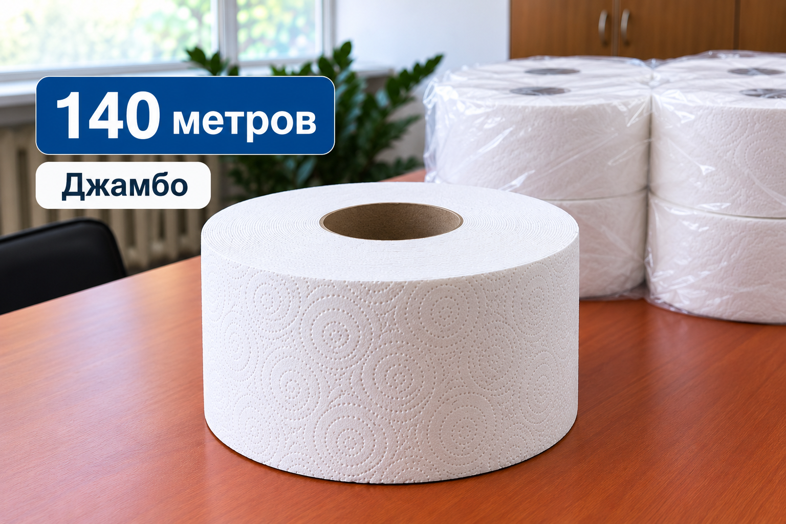 Туалетная бумага Jumbo Lux, 140 м